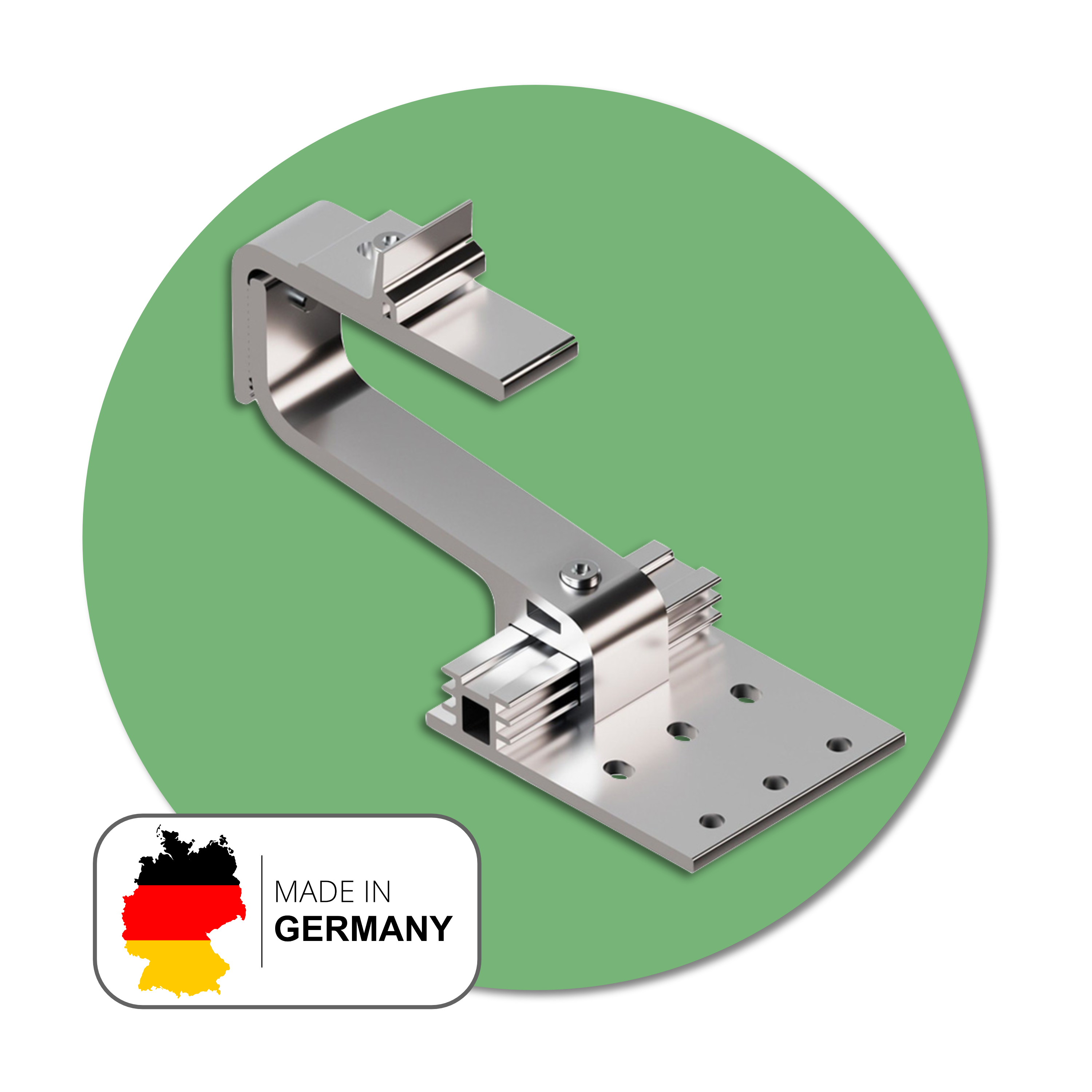 PV Dachhaken 3-fach verstellbar — Advanced, Aluminium EN-AW-6063 T66