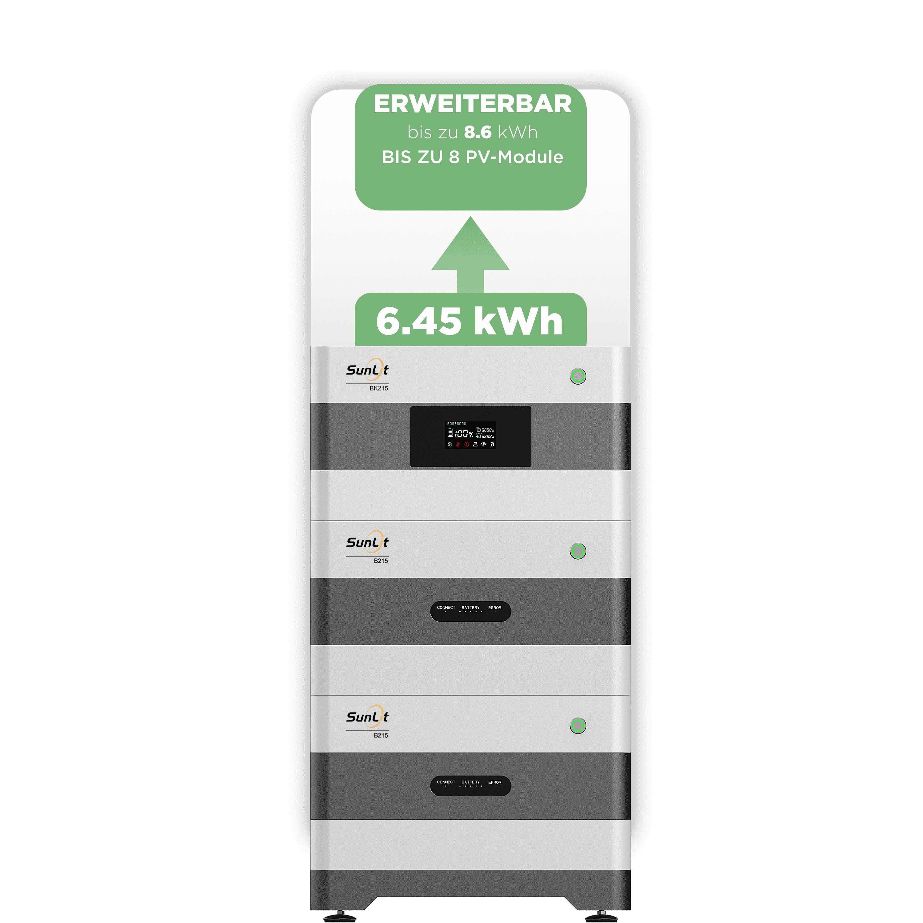 Sunlit Balkonkraftwerkspeicher — 6.450 Wh
