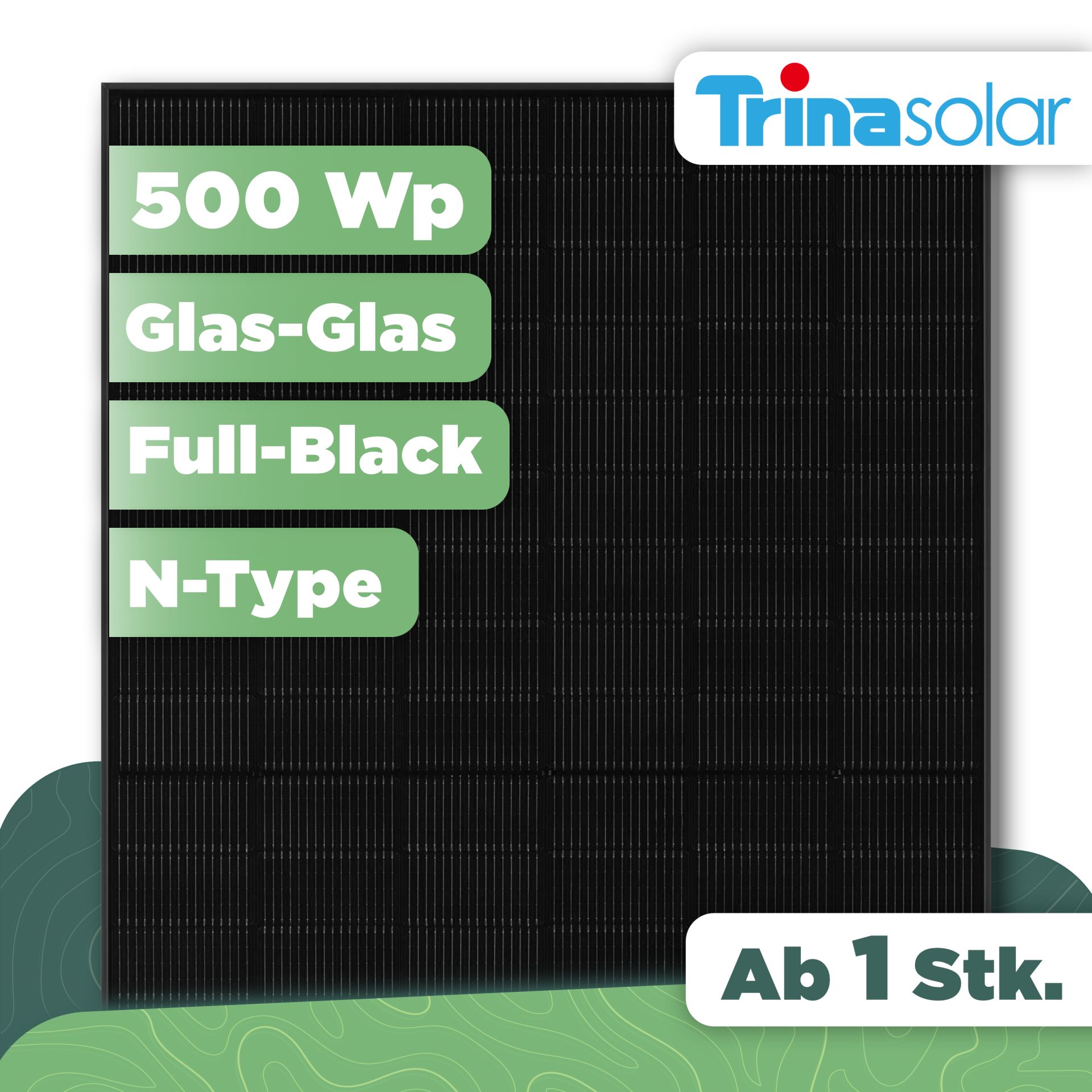 AB 1 STK - Trina 500 Wp Full Black PV-Modul | Sonnenladen GmbH